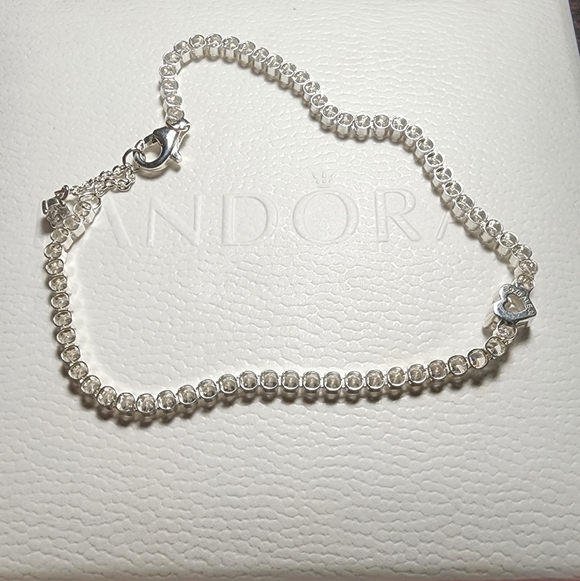 Pandora Sparkling Heart Tennis Bracelet - Picture 8 of 9